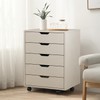 Zanzio Home Office Mobile File Cabinet with 2 Deep Drawers