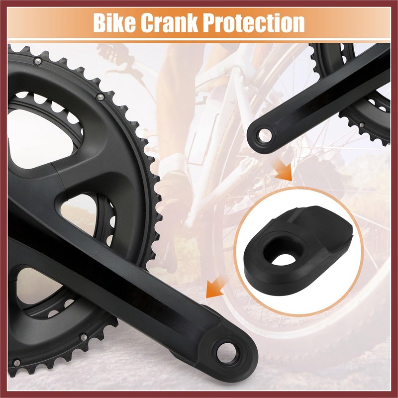 HEROFFIX 2pcs Soft Plastic Bicycle Cycling Crank Boot Protectors Mountain