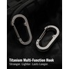 sayram ST6 Titanium Purse Hook for Table, Carabiner Hook for