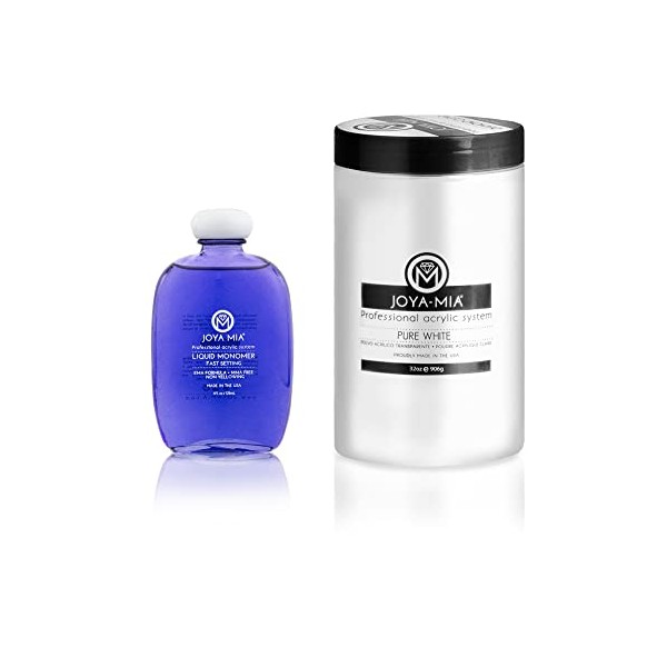 Joya Mia 4oz LIQUID MONOMER and Pure White Acrylic Powder
