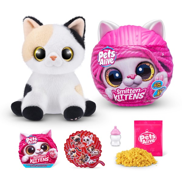 Pets Alive Smitten Kittens Surprise (Calico Cat Minx) by ZURU Nurture Play Soft Toy Unboxing Adopt Interactive 10 Sounds