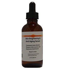 Skin Brightening & Anti Aging Serum with Tranexamic Acid, Arbutin, Licorice, Hyaluronic Acid (2.3oz)