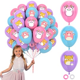 Birthday Balloons, 42PCS Cartoon Latex Balloons Set Candy Birthday Party Balloons for Boys Girls Birthday Decorations Birthday Kids Party Supplies, Colour Latex Balloons for Kids