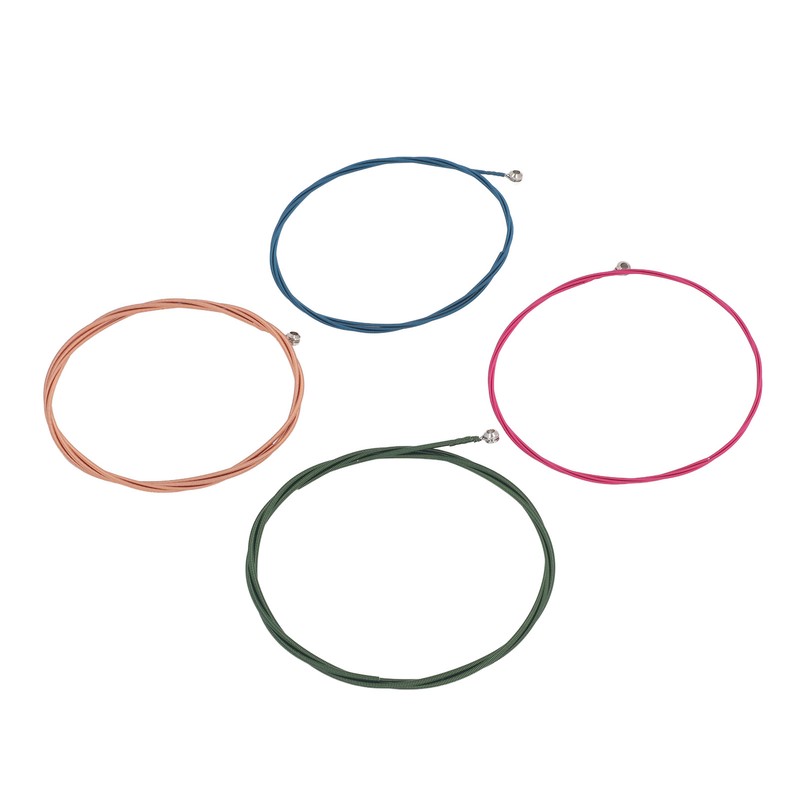 4Pcs Electric Bass String Set Clear Bright Sound Metal Colored