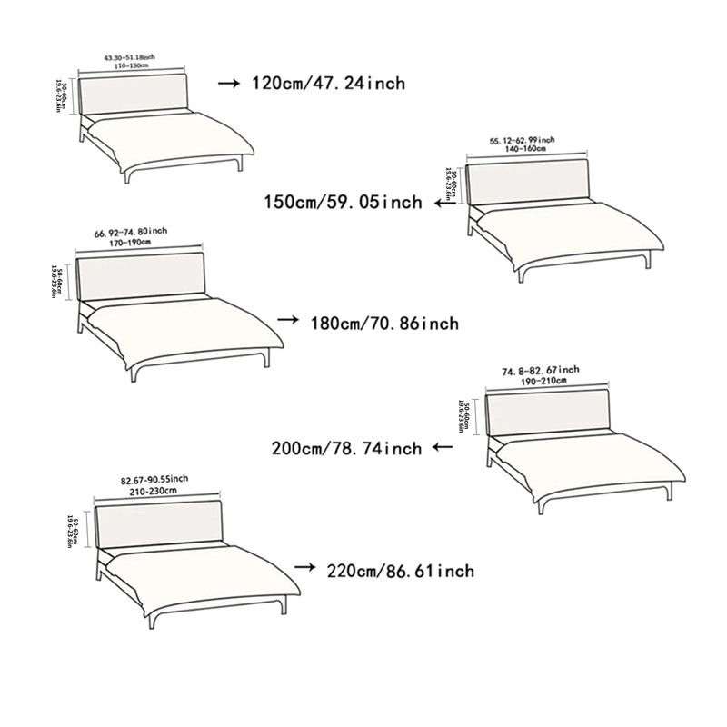 EFELIM Stretch Headboard Covers for Queen Cal King Size Bed