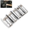 3/8inD Elbow Connector Socket Set Fitting Kit Chrome Alum Car