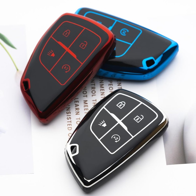 Tautrophen Key Fob Cover Compatible with Silverado 1500 Sierra 1500
