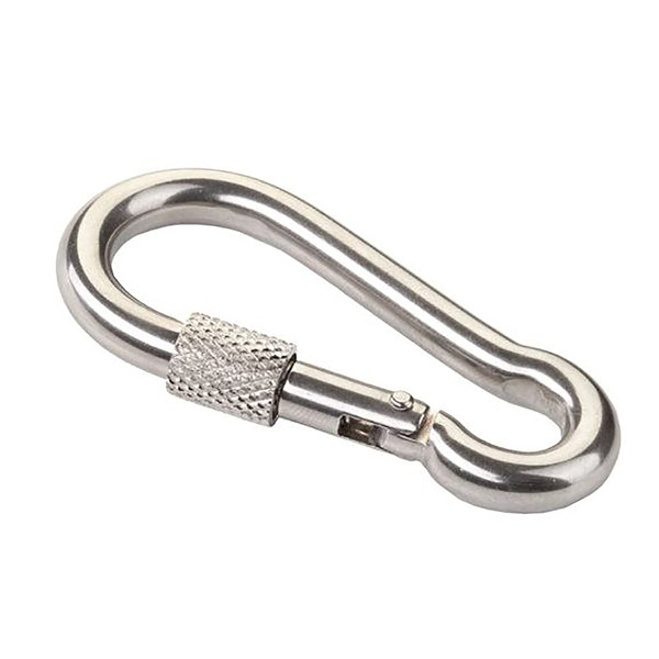 M8 x 80mm Steel Snap Hook with Safety Screws Locking