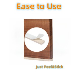 Furnigear Felt Strips with Adhesive Backing for Furniture - Felt Furniture Pads for Hardwood Floors, Furniture Chair Feet Felt Pads, Furniture Floor Protector Sliders 30 Pcs 3 x 1/2" Rectangular Beige