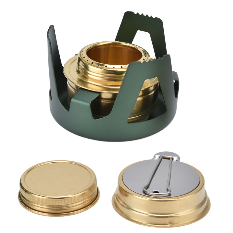 Camping Stove Windproof Vaporizable Portable Liquid Spirit Stove with Stand