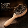 Boar Bristle Hair Brush for Detangling – Wood & Nylon
