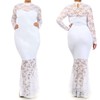 832 - Plus Size Mermaid Lace Maxi Long Cocktail Dress