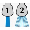 Maximex Flexible Shower Extension with Pressure and Shower Jet, Stainless