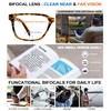 WEMOOTANTS Large Bifocal Reading Glasses 1.25 for Men Blue Light