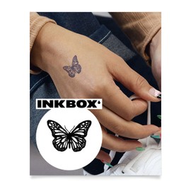 Inkbox Temporary Tattoos, Semi-Permanent Tattoo, One Premium Easy Long Lasting, Water-Resistant Temp Tattoo with For Now Ink - Lasts 1-2 Weeks (Absolute)