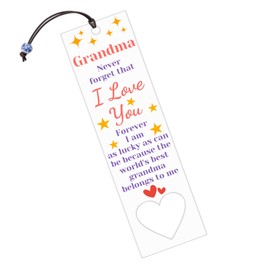 Grandma Bookmark Birthday Gifts for Grandma from Grandchildren Grandma Book Lover Reading Gifts for Nana Granny Grandmother Mothers Day Gift I Love You Book Marks from Grandkids