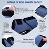 KOESON Dog Anxiety Calming Vest, Breathable Dog Thunder Jacket, Adjustable