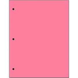 Copy And Printing Color Paper, 20 Lb. 3 Hole Punch 500 Sheets Per Ream. (Cherry)