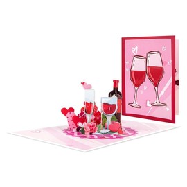 AUSWAY Wedding Anniversary 3D Pop Up Love Greeting Card for Mom Dad Husband Wife Grandma Grandpa (QYCARD-LOVE10)
