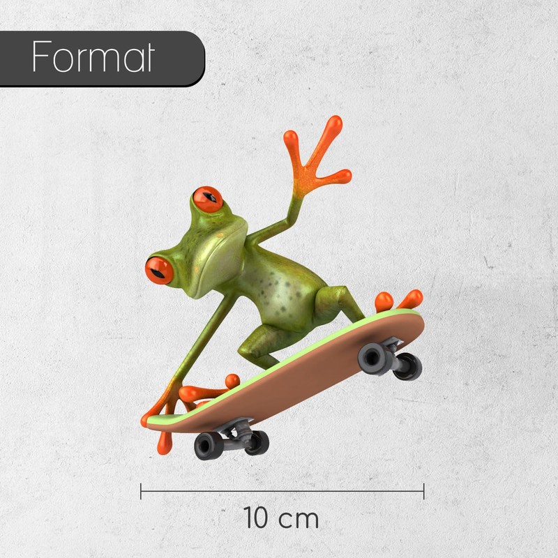 'Sticker "FROG, 10 x 10 cm White/Car _ 16 A