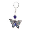 5Pcs Rhinestone Keychain Handcrafted Exquisite Beautiful Shiny Butterfly Shape Evil