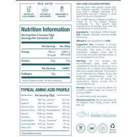 Vanilla Marine Collagen Powder 400g ~ Wild Caught Whitefish ~ Supports Bone Health & Muscle Growth ~ Type I Hydrolyzed Collagen Peptides ~ Halal Certified ~ by Revive Naturals