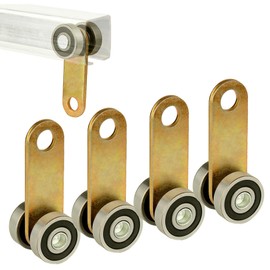 BIAXJUNY 2 Wheel Trolley Assembly Roller,Unistrut Trolley Roller Two Bearing Trolley Assembly for Use with 1-5/8" Wide and All1-5/8"Ortaller Strut Channel 4pc