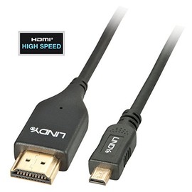 LINDY 41651 2m Ultra Slim Active High Speed HDMI to Micro HDMI Cable with Ethernet