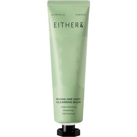 EITHER& Bálsamo Limpiador Papha One Shot, Desmaquillante Fundente Coreano 2 En 1 Y Limpiador Suave De Aceite A Leche Con Enzima De Papaya Y Pha, Hidratante Y Suavizante (75 Ml)