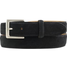 BELTINGER Suede Belt 3.0 cm | Suede Leather Belt for Men 30 mm | Suede Belt with Antique Silver Belt Buckle, Black, antique silver