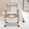 Heavy Duty Height Adjustable Bath Seat Commode Toilet Chair 250kg