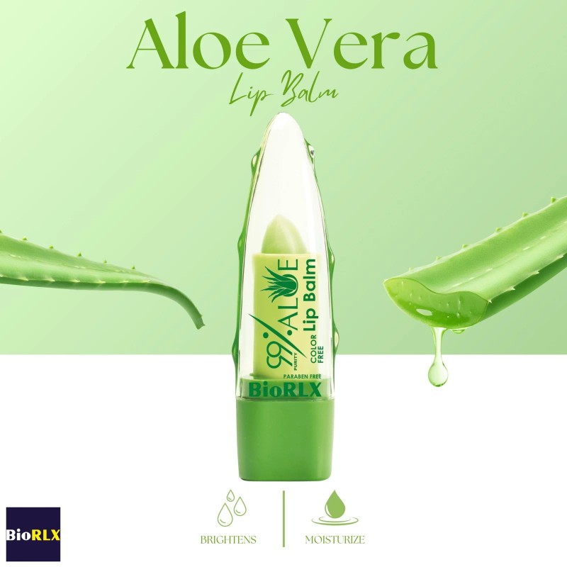 BioRLX Pure Aloe Vera Lip Balm 0.12 oz Pack of