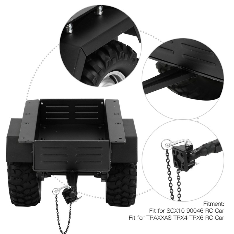 Aluminum Alloy Trailer Car Highly Simulation RC Car Vehicle Model