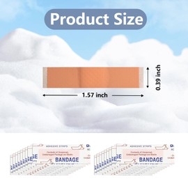 300 Pcs Small Bandages for Face, Mini PE Adhesive Nose Bandages, Flexible Breathable for Small Wound (3/8" x 1.5")