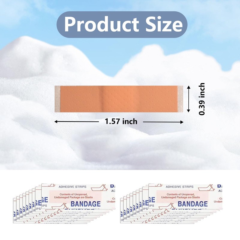 300 Pcs Small Bandages for Face, Mini PE Adhesive Nose