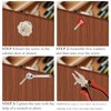 Piutouyar 6PCS Ceramic Cabinet Knobs,Gold and White Roll Hand Painted