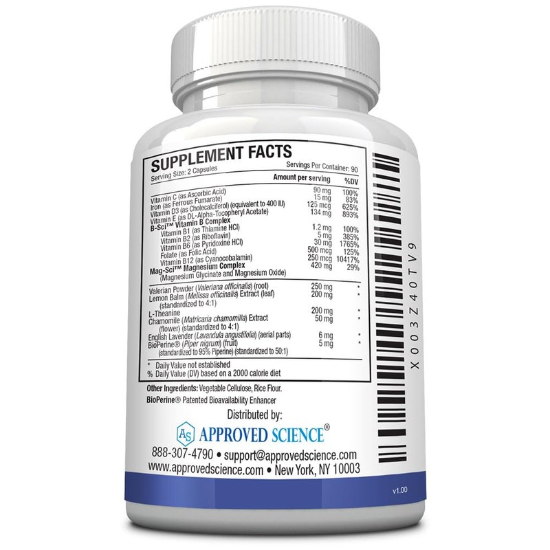 Approved Science Restlex - 420 mg Magnesium Glycinate Blend, L-theanine