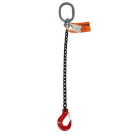 Advantage Rigging - Chain Sling - 3/8" x 8' Single Leg with Sling Hook - Grade 80