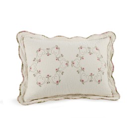 MODERN HEIRLOOM Collection Felisa - Colcha rellena de algodón, Funda estándar, 20 x 26 Pulgadas