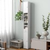 GT-WH-66701-VJ Tall Bathroom Storage Cabinet, Small, White