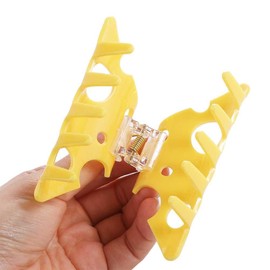 Cheese Hair Claw Clip, Triangle Hollow Design, Yellow Food Shape Hair Accessories for Women