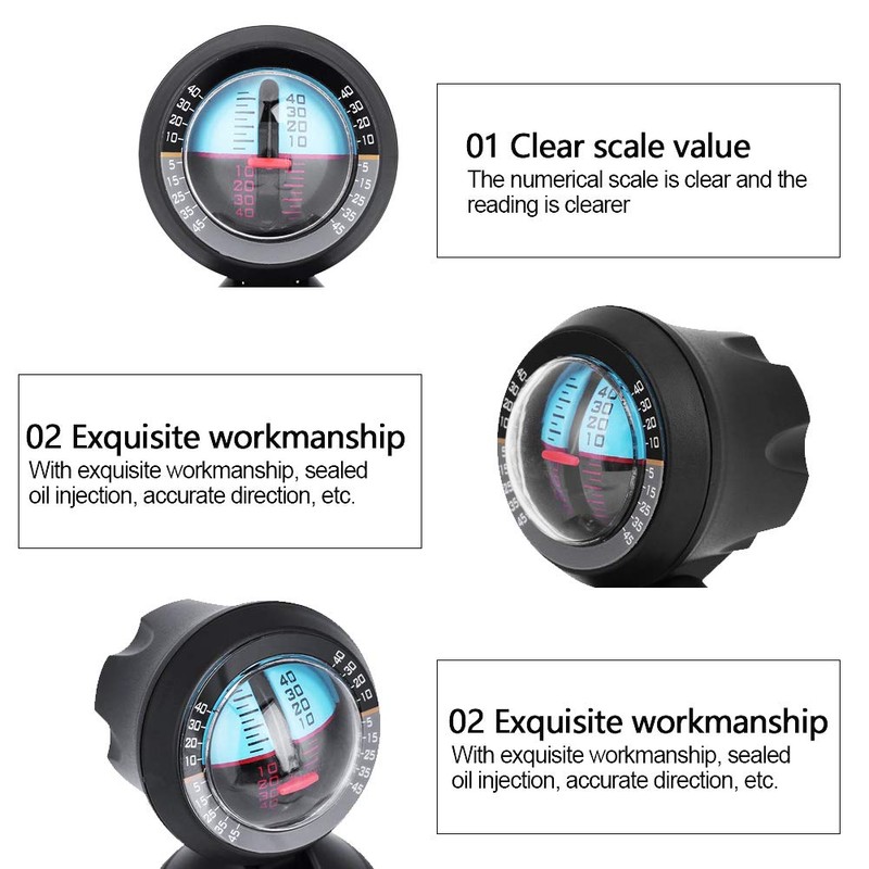 Car Slope Meter Gauge High Sensitivity Protractor Inclinometer Angle Slope