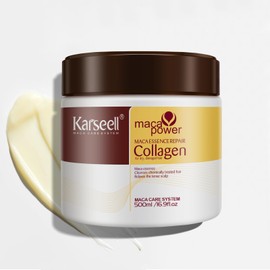 Karseell Collagen Hair Mask, Maca Essence Deep Repair Hair Conditioner, Argan Oil Collagen Hair Mask for Very Dry Hair, Damaged Hair, All Hair Types, Hair Care, 500 ml