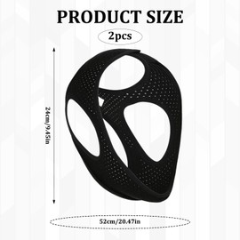 Chin Strap Sleep Apnea, 2 Chin Straps Against Snoring, Aid for Better Sleep, Anti Snoring Chin Strap for Adults, Chin Strap for Travel and Home, Snoring Stopper