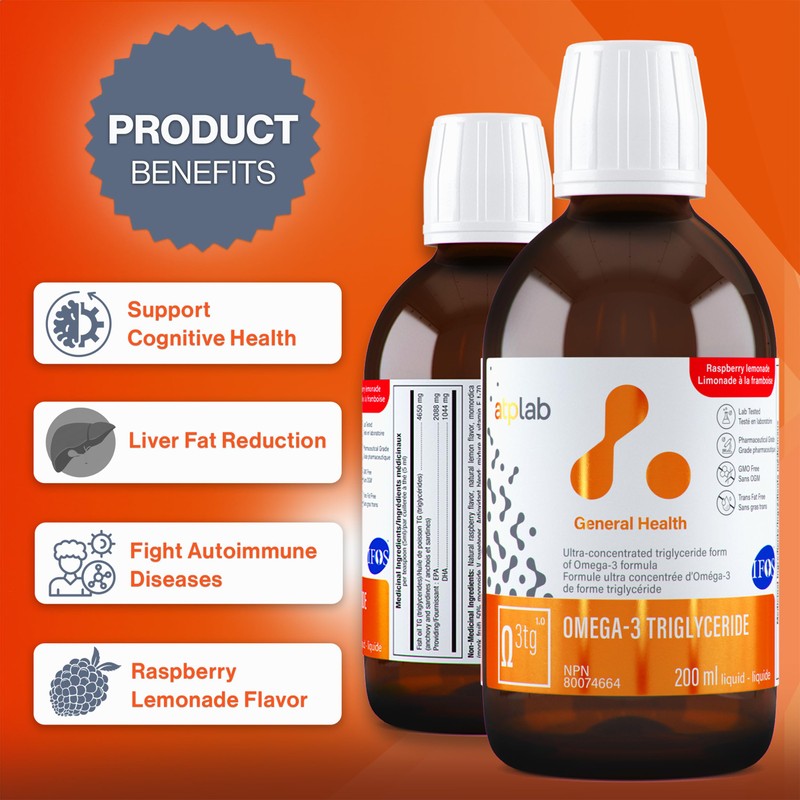 ATP LAB - Omega 3 Fish Oil Triglyceride Form 200ml