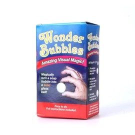 MilesMagic Magician’s Wonder Bubbles Gimmick | Visually Turn Soap Bubble Into Solid Glass Ball Illusion | for Real Close Up Street or Stage Magic Trick, Yellow