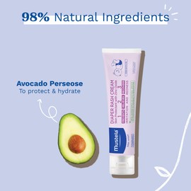 Mustela Baby Diaper Rash Cream 123 - Skin Protectant with Zinc Oxide - Fragrance Free & Paraben Free - with 98% Natural Ingredients - 3.8 Oz (Pack of 3)