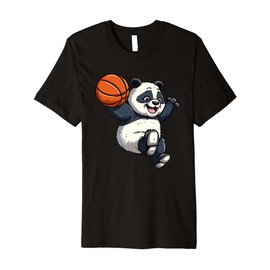 Panda Basketball Player Outfit Slam Dunk For Men Boys Premium T-Shirt