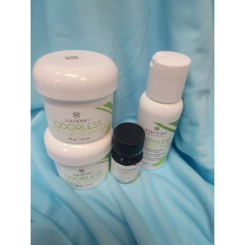 CUCCIO PRO Odorless Acrylic Clear/Super White Kit - Set of