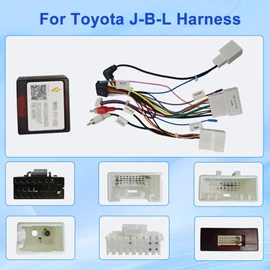 DVRMEDIA Car Stereo Wire Harness for Toyota Camry 4Runner Corolla Highlander Tundra Sienna Tacoma, 16 PIN Power Cable with Canbus for Toyota Aftermarket Radio Support J-B-L Amplifier SWC